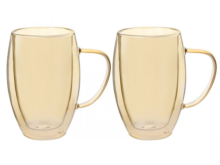 Набор из 2 чашек с двойными стенками le glass 