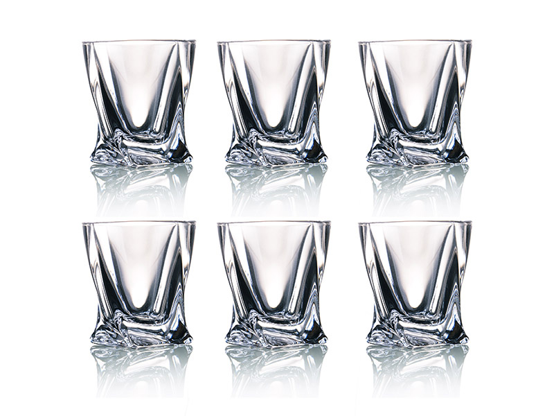 Фото набор стаканов для виски квадро crystalite 6шт