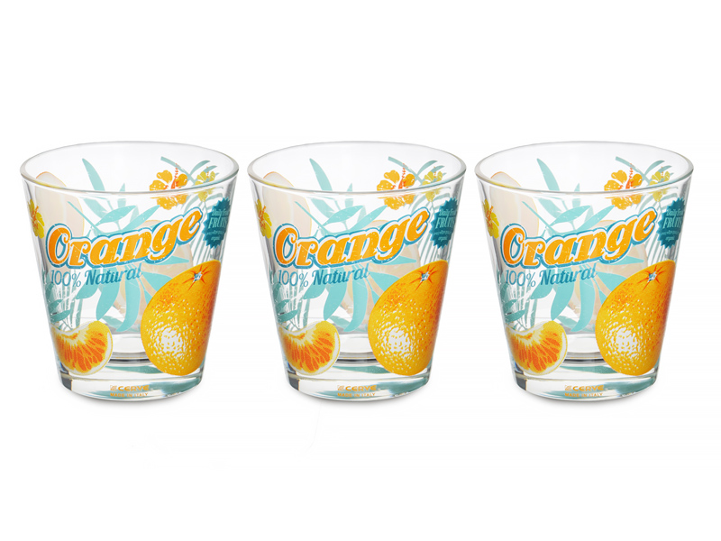 Фото набор стаканов "апельсин" 3шт 250мл