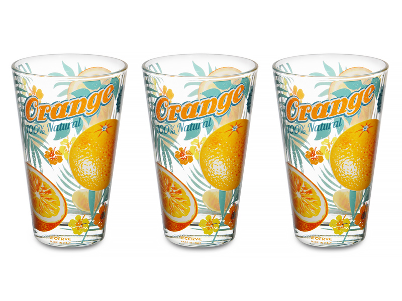 Фото набор стаканов "апельсин" 3шт 310мл