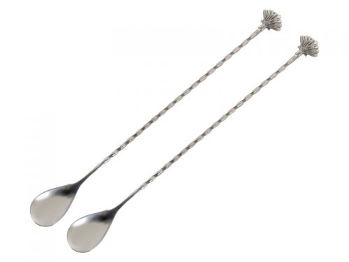 Набор из 2-х коктейльных ложек 27см (нержавеющая сталь)
