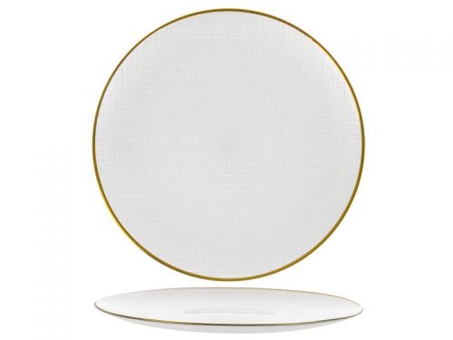 Тарелка декоративная подставная стеклянная 33см