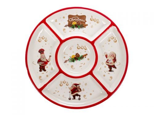 Блюдо для закусок "Санта" диам 26см*3см