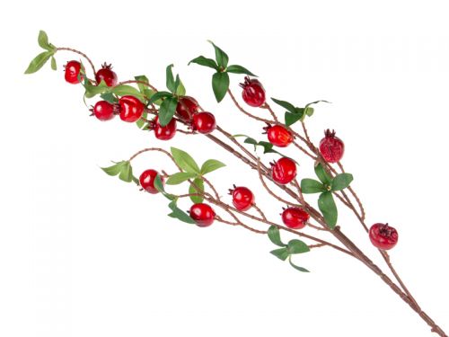 Ветка декоративная гранат 100 см (пластик)