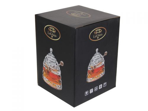 Банка для меда с деревёяной палочкой, 14 см