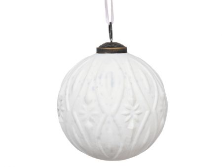 Елочная игрушка 10см белый