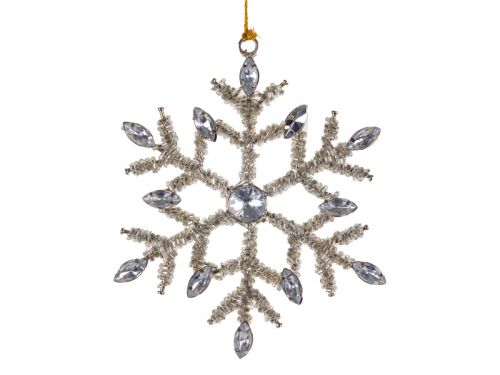 Украшение декоративное 10 см серебро