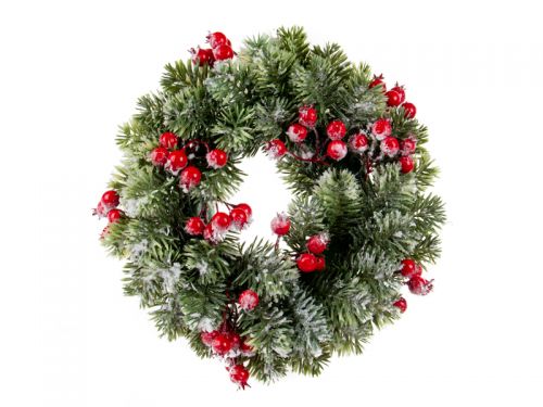 Рождественский венок 26 см (пластик)