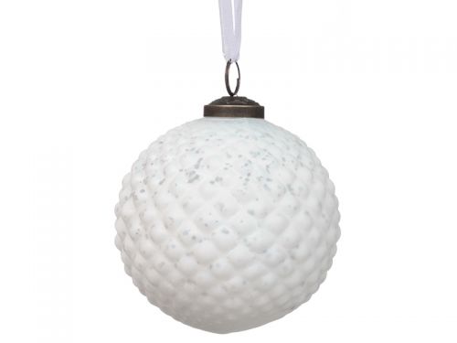 Елочная игрушка 10см белый