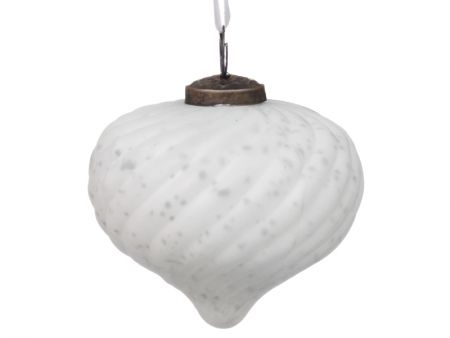 Елочная игрушка 10см белый