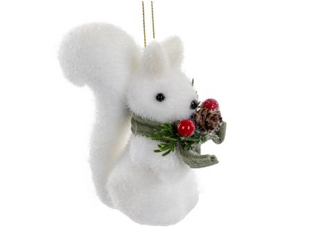 Фигурка Белочка 11 см белый (пластик)