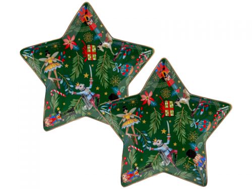 Набор из 2-х блюд "Green Christmas" 15 см