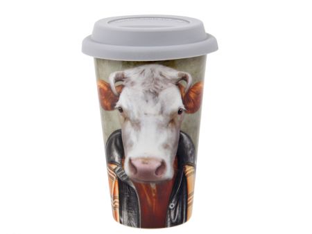 Кружка с силиконовой крышкой 