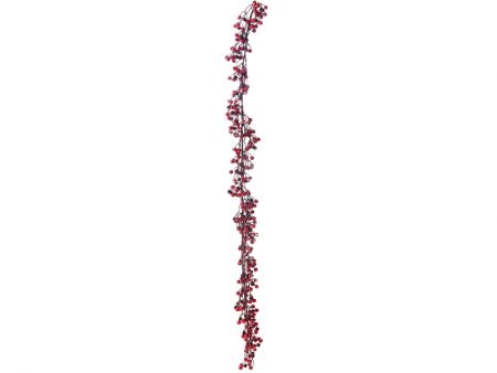 Рождественская снежная гирлянда с ягодками 180см