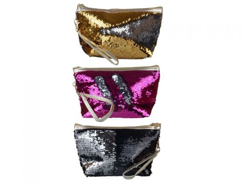 Косметичка с пайетками 23х13х7см в ассортименте