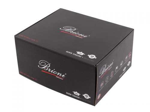 Кастрюля Brioni антипригарная "Royal Stone Sandstone gold" 24 см, 5 л., 3,5 мм толщ.