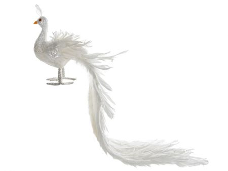 Фигурка Павлин 75 см белый (пластик)