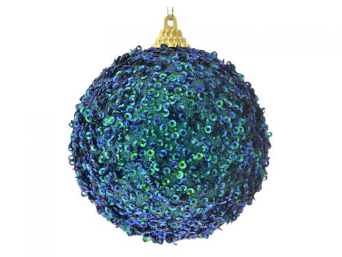 Набор из 6-ти шаров зеленый с глиттером, 8см