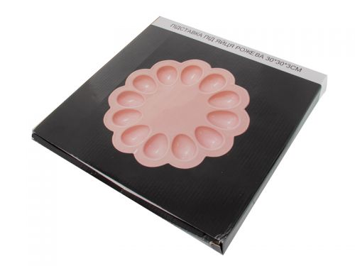 Подставка под яйца розовая 30х30х3см