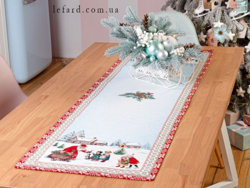 Раннер гобеленовый новогодний с люрексом "Hiver " 40х100см