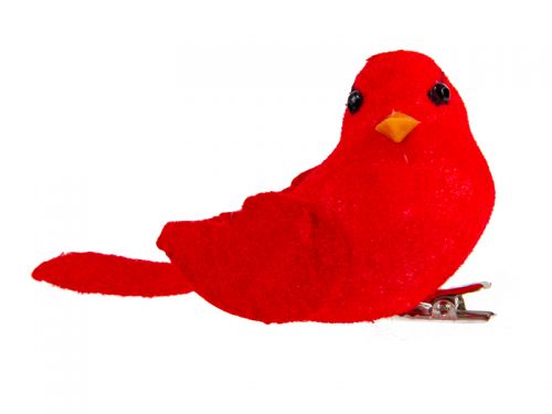 Набор из 2-х декоративных птичек 10 см (пластик)