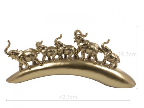 Фигурка декоративная "5 слонов" 42,1х6,5х18,3 см
