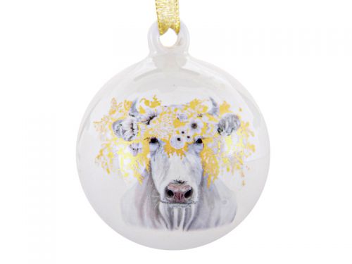 Украшение елочное "Белое золото" 8,5 см