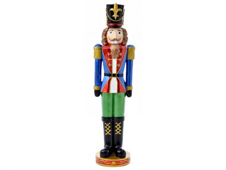 Статуэтка новогодняя щелкунчик с подсветкой 37x32x142см