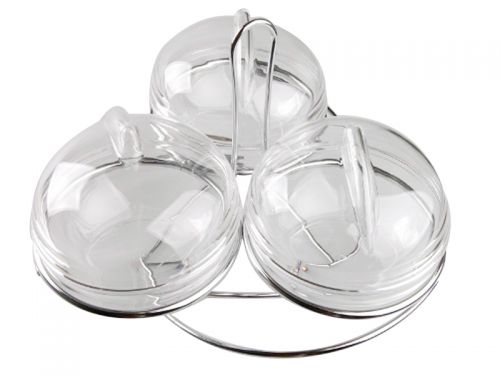 Набор салатников 3шт на металлической подставке