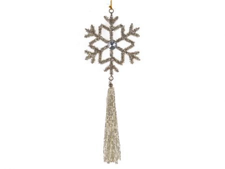 Украшение декоративное 10 см серебро + 15 см