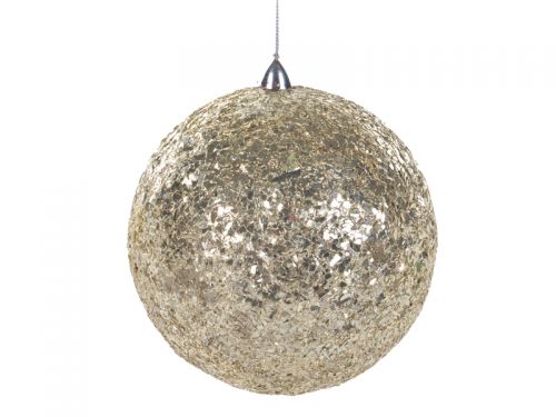 Украшение декоративное шар серебро 15см