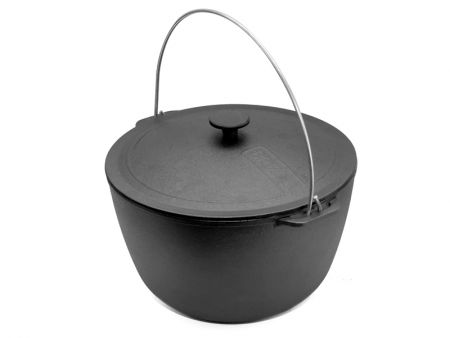 Казан туристический чугунный з чугунной крышкой ТМ 