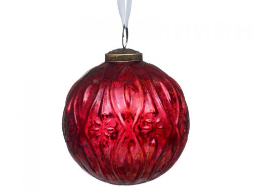 Елочная игрушка 10см красный