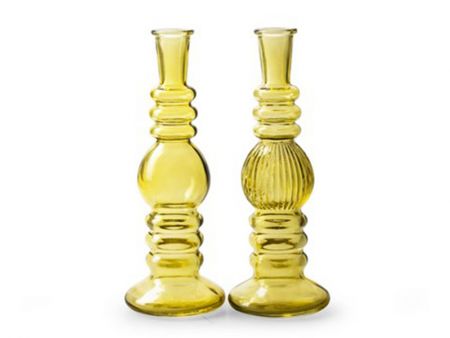 Набор из 2-х подсвечников Green h23 d8,5 см