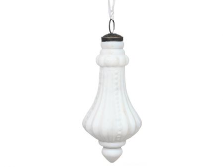 Елочная игрушка 15см белый