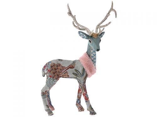 Рождественский олень с эко мехом 39x17x54см