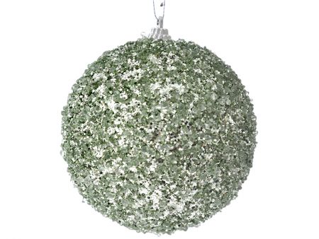 Набор из 3-х шаров с глиттером мята, 10см