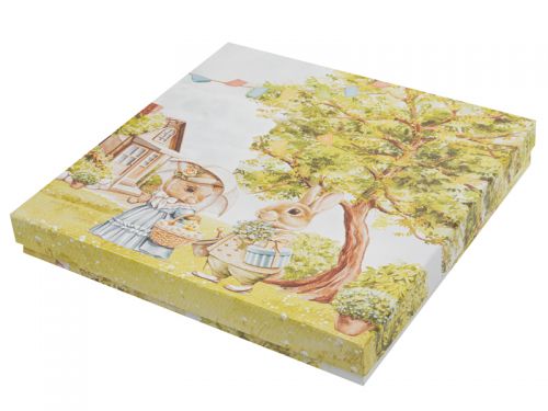 Блюдо для пирожных двухярусное "Кроличьи истории" 26см