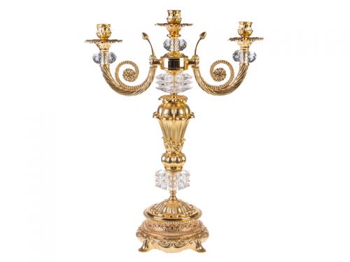 Подсвечник 3-х рожковый + комплект свечей 3шт