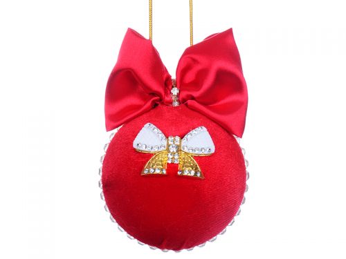 Елочный шар ø 8 см гламур 