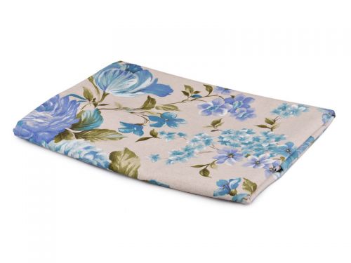 Скатерть пион синий 180х140 см, 6 салфеток 35х35 см