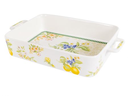 Блюдо прямоугольное с ручками 