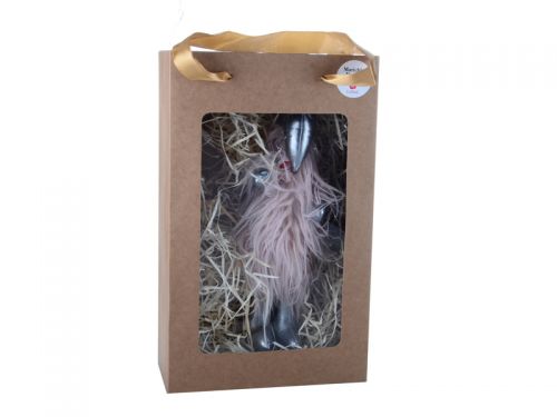 Игрушка мышка в розовой шубке(ручная работа)