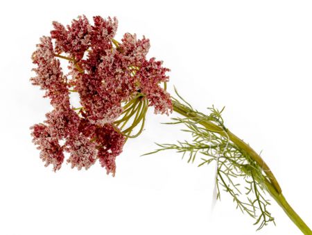 Ветка укропа розовая 80 см (пластик)