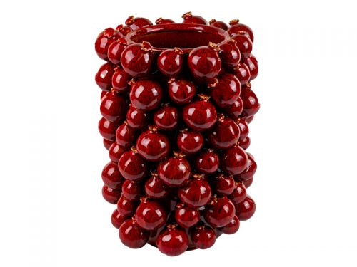 Ваза "Гранаты" 22х22х33 см коричневая (керамика)