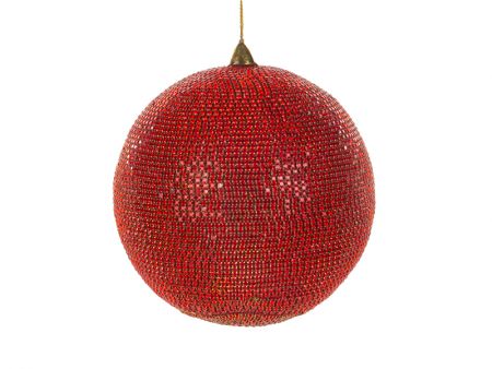 Украшение декоративное шар красный 15см