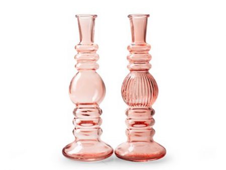 Набор из 2-х подсвечников Pink h23 d8,5 см