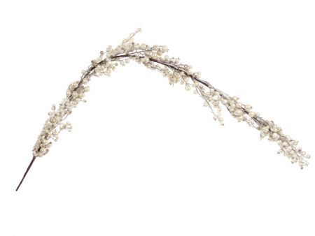 Ветка декоративная 150 см белая (пластик/бумага)