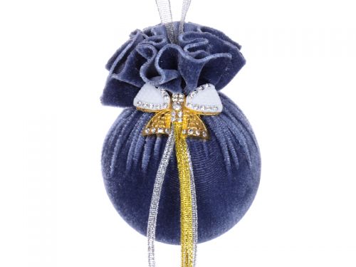 Елочный шар с брошкой бант 