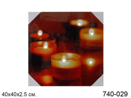 Панно декоративное с подсветкой 40x40x3cm